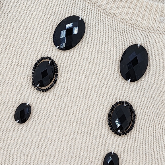 Lilly Pulitzer Women's Wool Cashmere Blend Beaded Button Front Cardigan Sweater - Picture 3 of 9